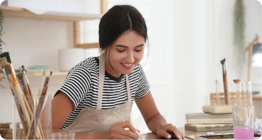 Woman taking notes