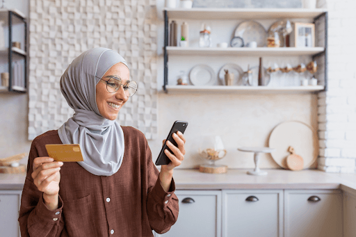 girl checking her phone